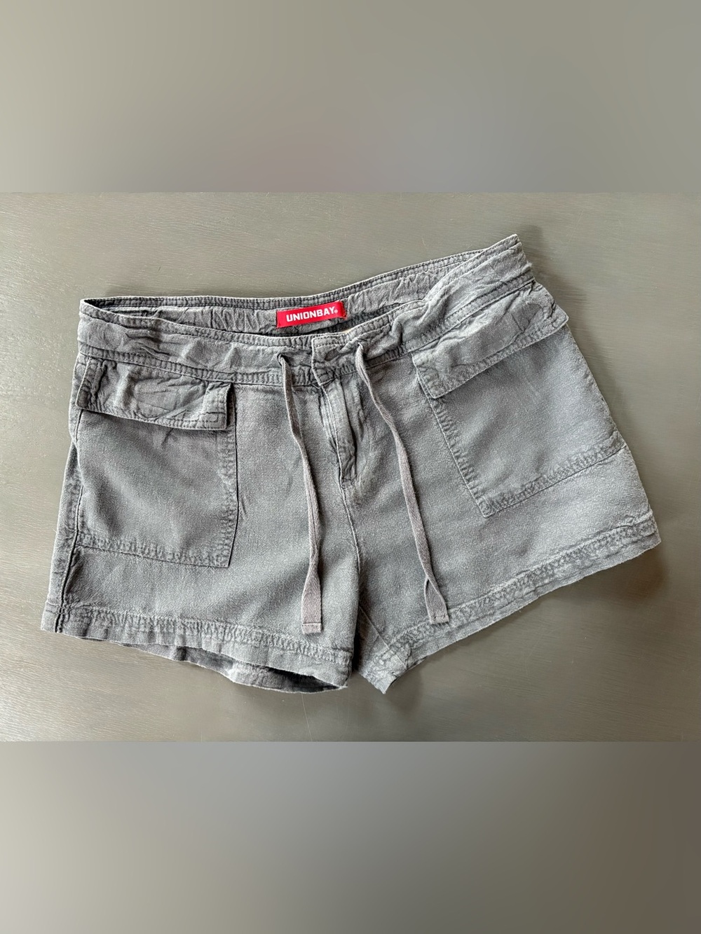 UNIONBAY Gray Drawstring and Zipper Pocket Shorts